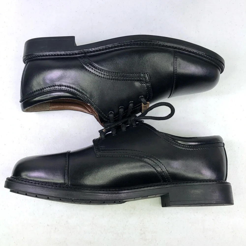 DOCKERS Gordon Black Leather Oxford Shoes